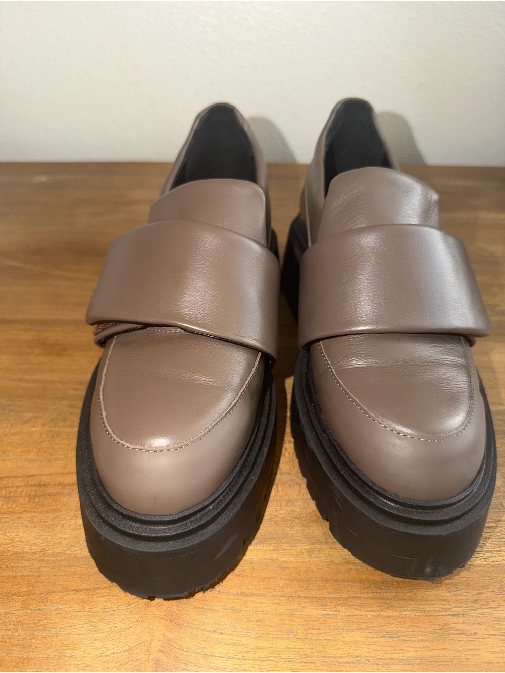 Women's Chunky Strap Loafers in Taupe